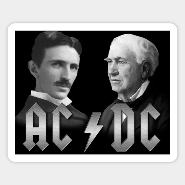 AC/DC - Tesla vs. Edison Magnet by TerraShirts